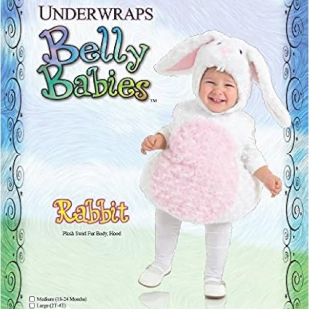 Belly Babies Bunny Rabbit Toddler Costume, size 2-4T